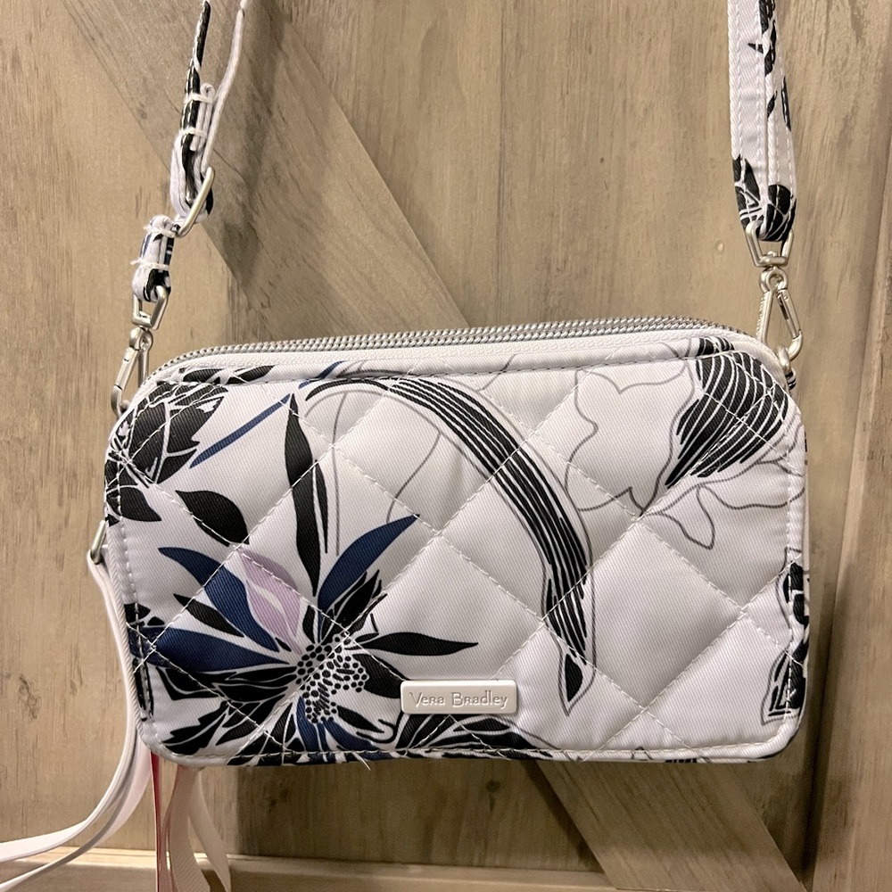 New Vera Bradley Floral Purse Wallet Crossbody Handbag Detachable Shoulder Strap